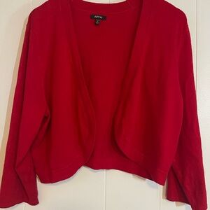 Apt. 9 Women's Bold Red Open-Front Sweater